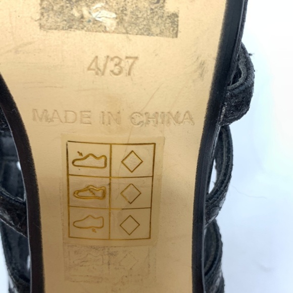 TOPSHOP Resort black caged heel #967 - Picture 6 of 8